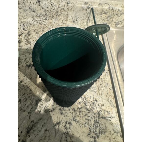 Starbucks Matte Green Diamond Cup 24oz - Picture 6 of 7